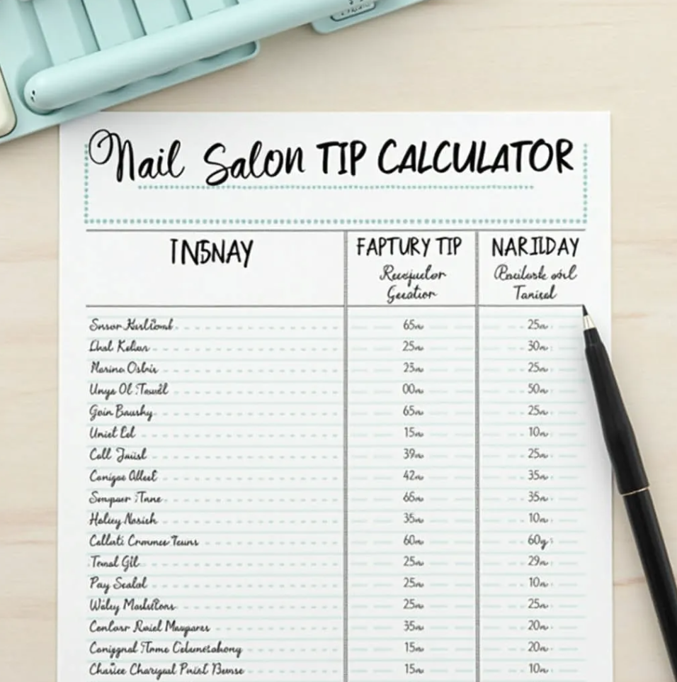 Nail Salon Tip Calculator